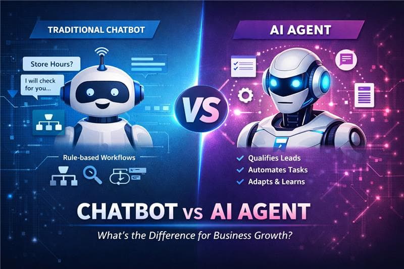 AI Agents vs Traditional Chatbots: What’s the Difference and Why It Matters for Business Growth