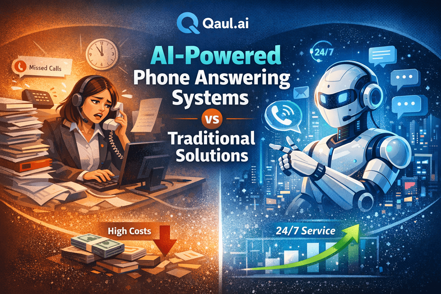 Comparing AI-Powered Phone Answering Systems with Traditional Solutions: A Modern Approach by Qaul.ai
